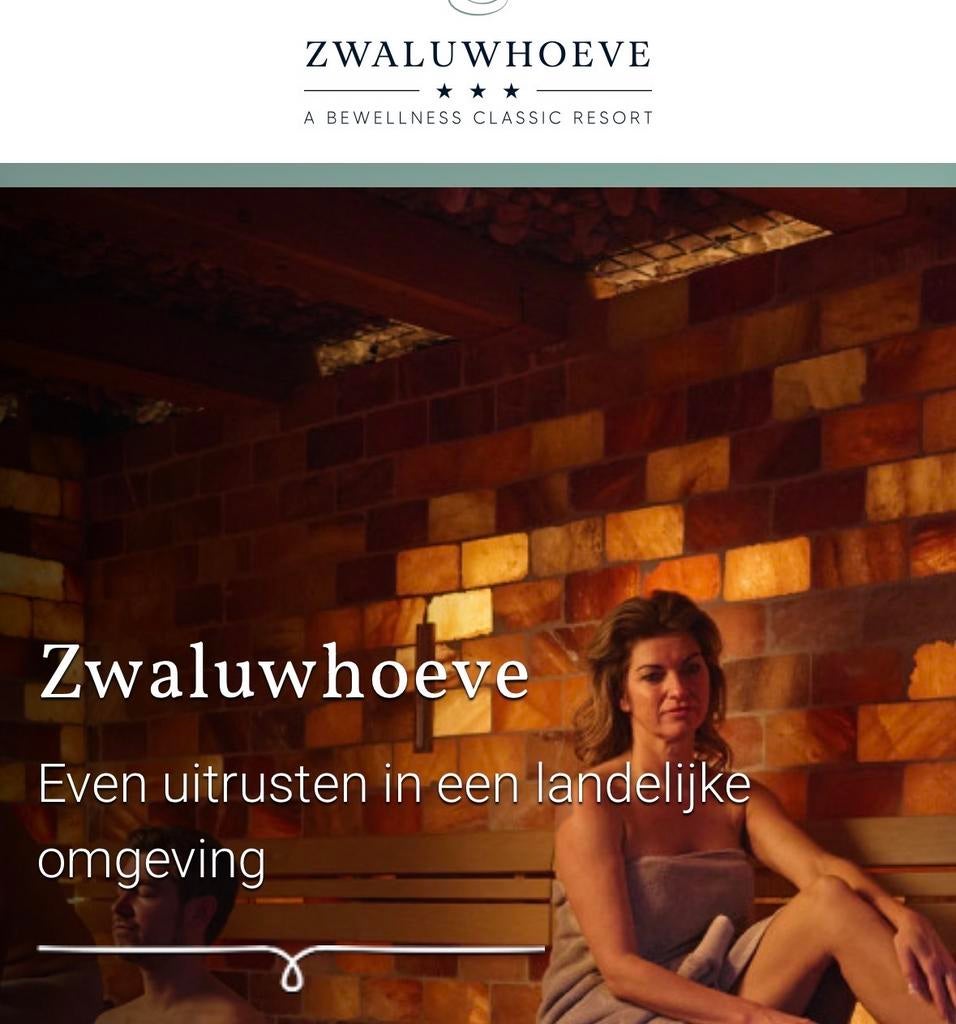 dag entree sauna Zwaluwhoeve, Ophalen of Verzenden, Nieuw, Toebehoren