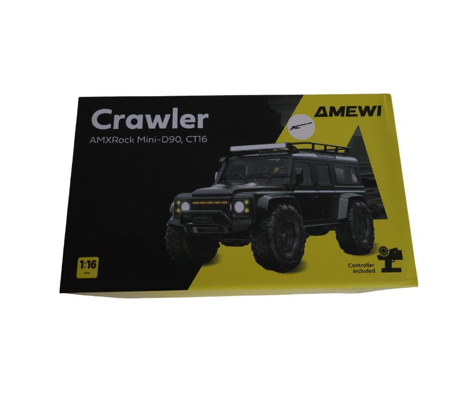 Amewi AMXRock Mini-D90 Scale Crawler 4WD 1/16 RTR Black, Hobby en Vrije tijd, Verzenden, Nieuw, Overige schalen, Auto offroad