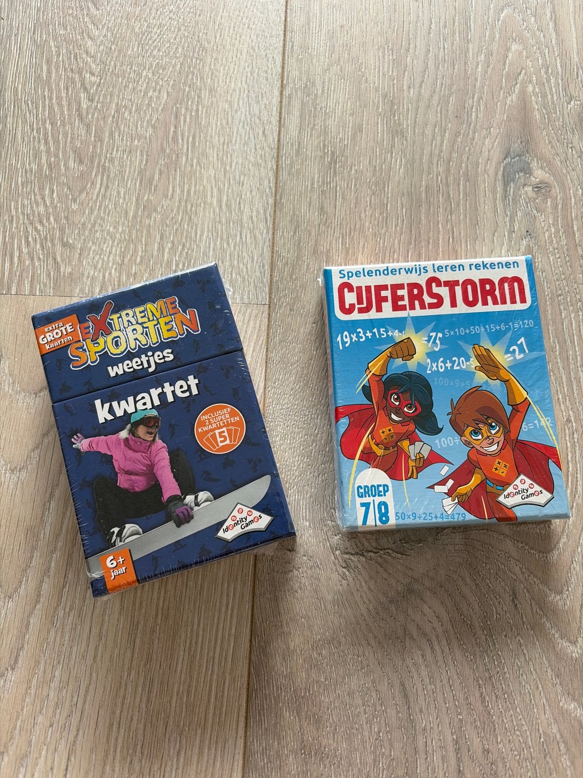 Kwartet Extreme Sporten Weetjes & Cijferstorm Rekenspel, Een of twee spelers, Ophalen of Verzenden, Nieuw