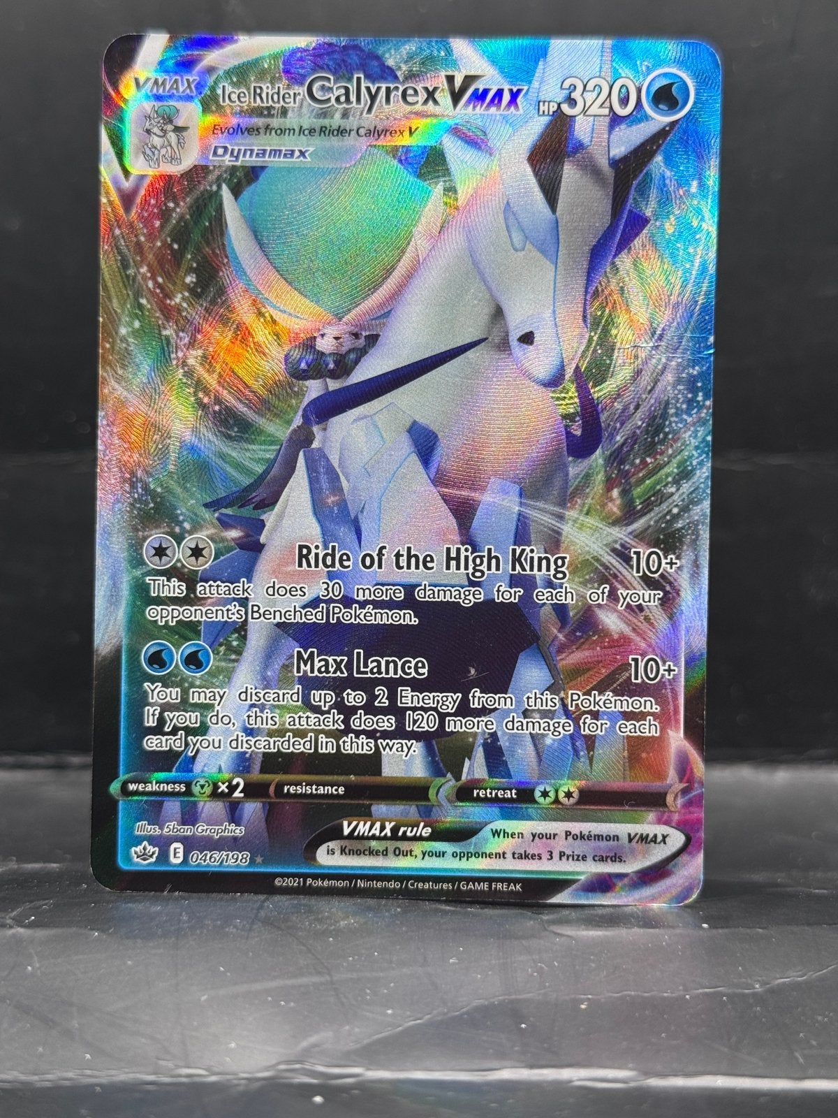 Pokemon Chilling Reign - Ice Rider Calyrex VMAX 046/198, Hobby en Vrije tijd, Verzamelkaartspellen | Pokémon, Ophalen of Verzenden