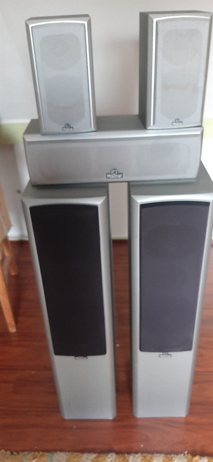 Magnat Vector 5.0 Home Cinema Speakerset - Zilver, Audio, Tv en Foto, Ophalen, 150 watt of meer, Basreflex, Gebruikt