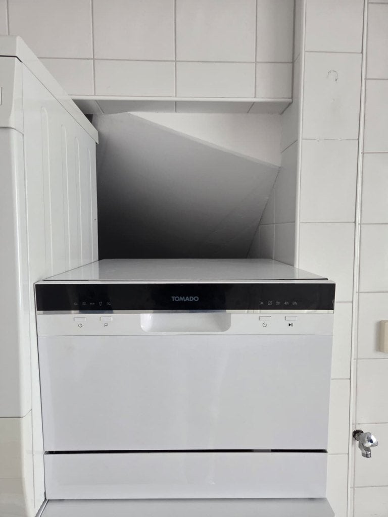 TOMADO TDW5501W Vrijstaand Vaatwasser | 3 jaar | Zeer goed, Witgoed en Apparatuur, Vaatwasmachines, Ophalen, Minder dan 85 cm