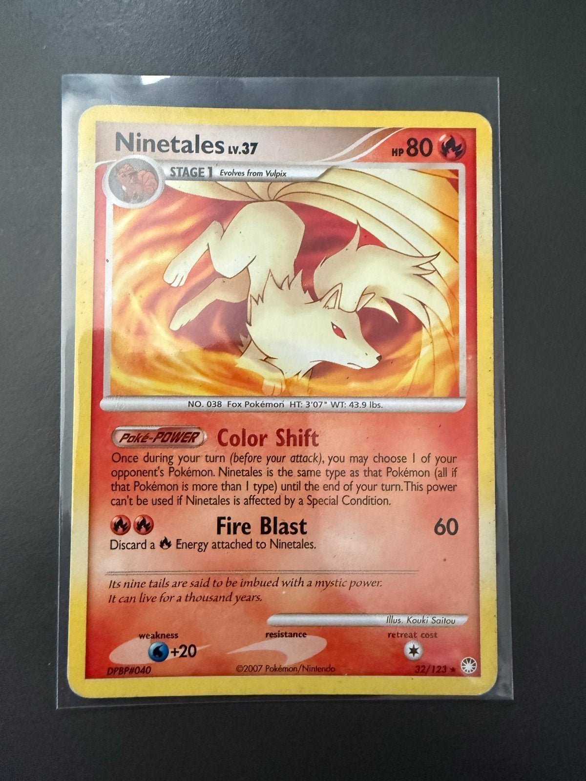 Ninetales Lv.37 Pokémon Kaart - DPBP#040, Verzenden, Gebruikt, Losse kaart