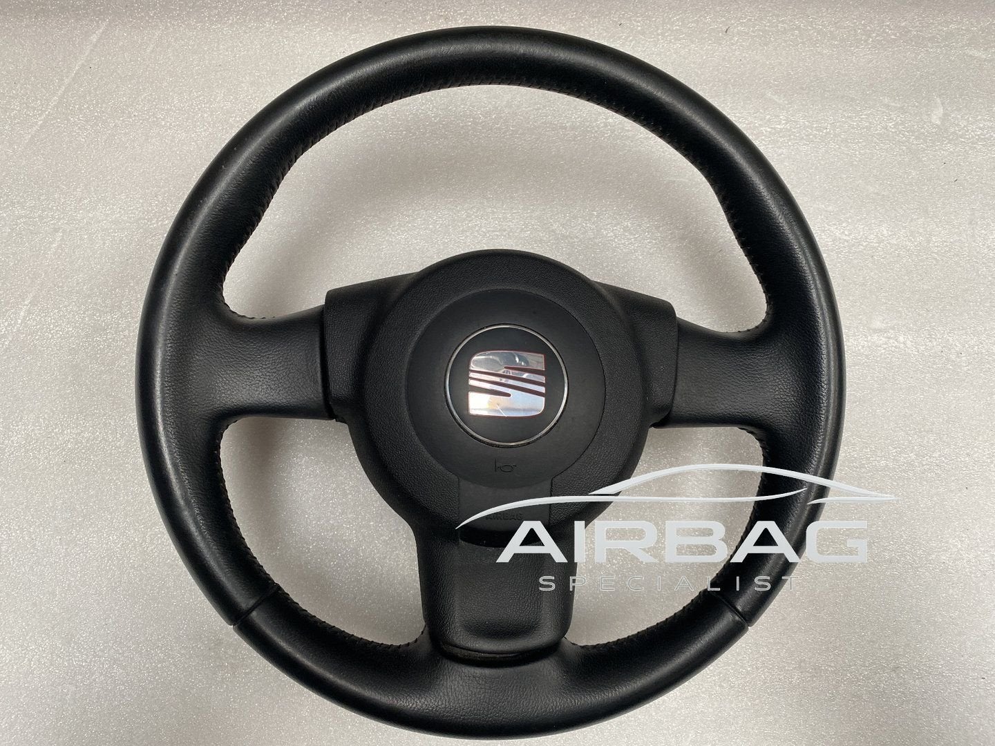 Seat Leon 2005-2008 Leren Stuur met airbag  Model 2005-2008, Auto-onderdelen, Gebruikt, -, -, Ophalen of Verzenden