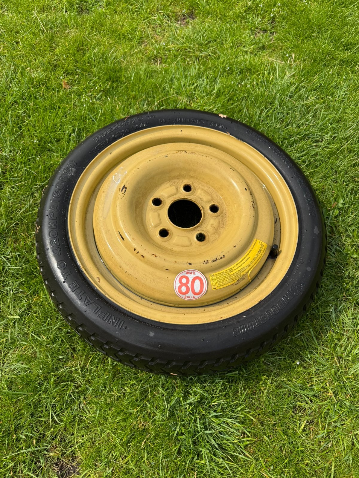 Autoband reserveband thuiskomertje Bridgestone, Auto diversen, Ophalen, Nieuw