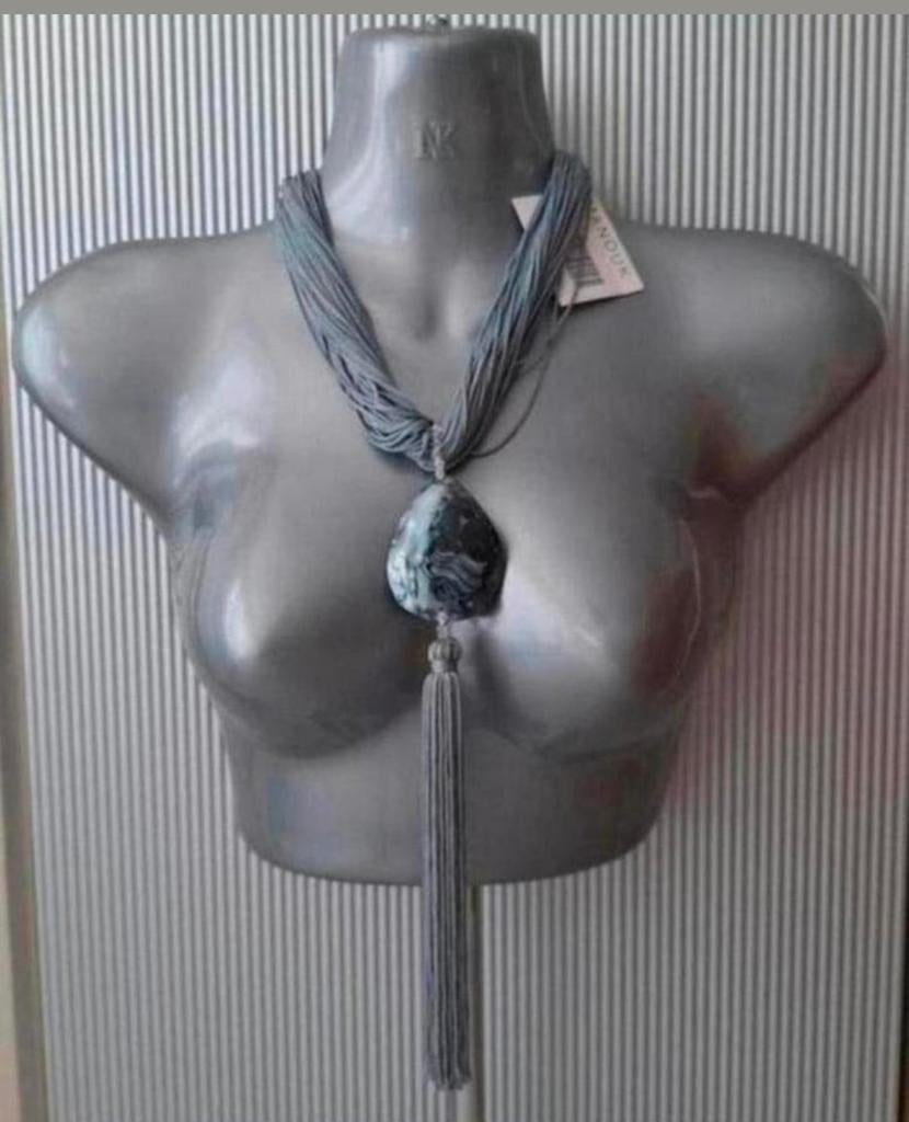 Manouk - draadketting met bijzondere steen. 3=2 actie!, Sieraden, Tassen en Uiterlijk, Kettingen, Verzenden, Nieuw, Steen of Mineraal