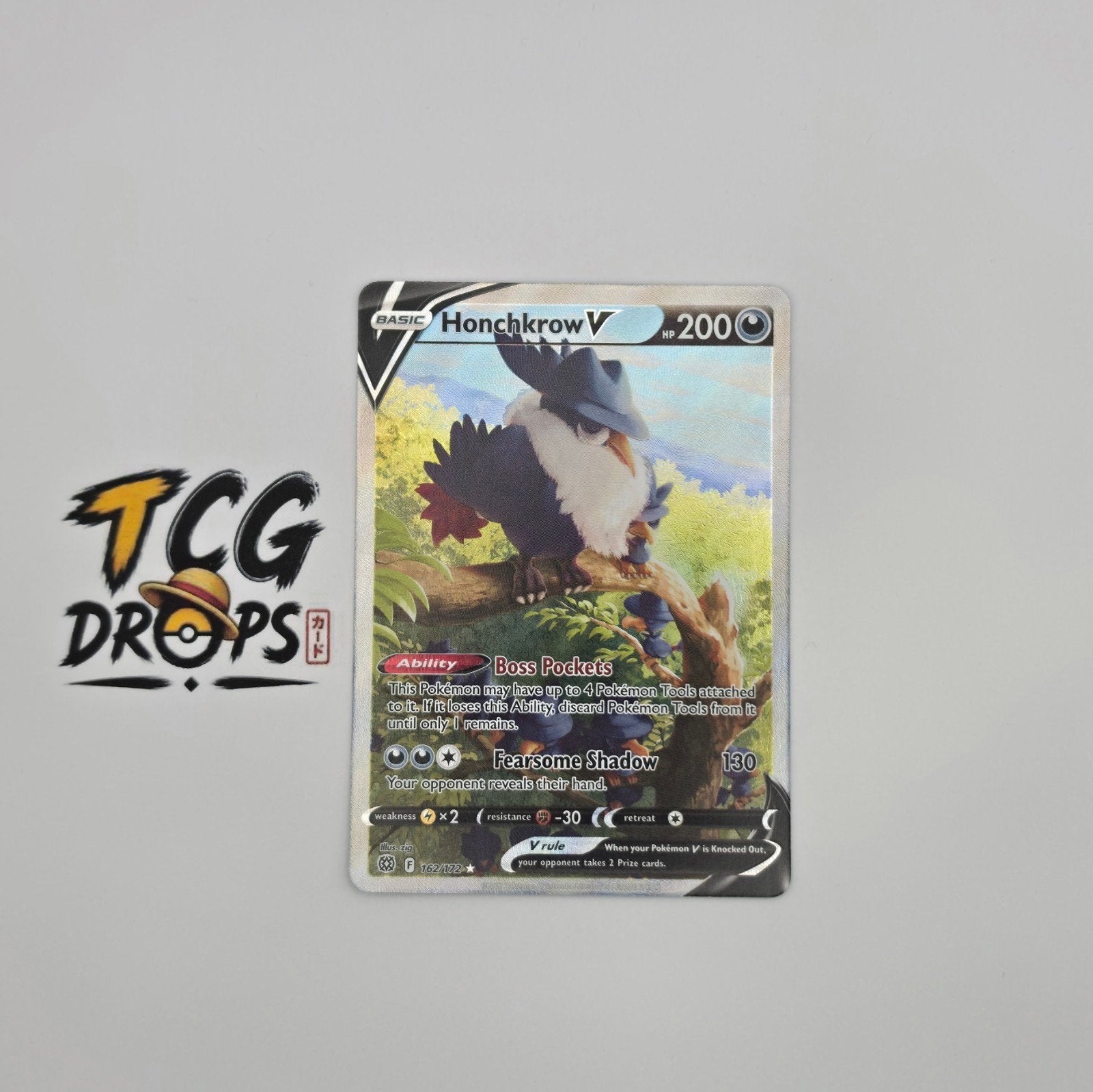 Honchkrow V BRS 162/172 Brilliant Stars, Ophalen of Verzenden, Nieuw, Losse kaart, Foil