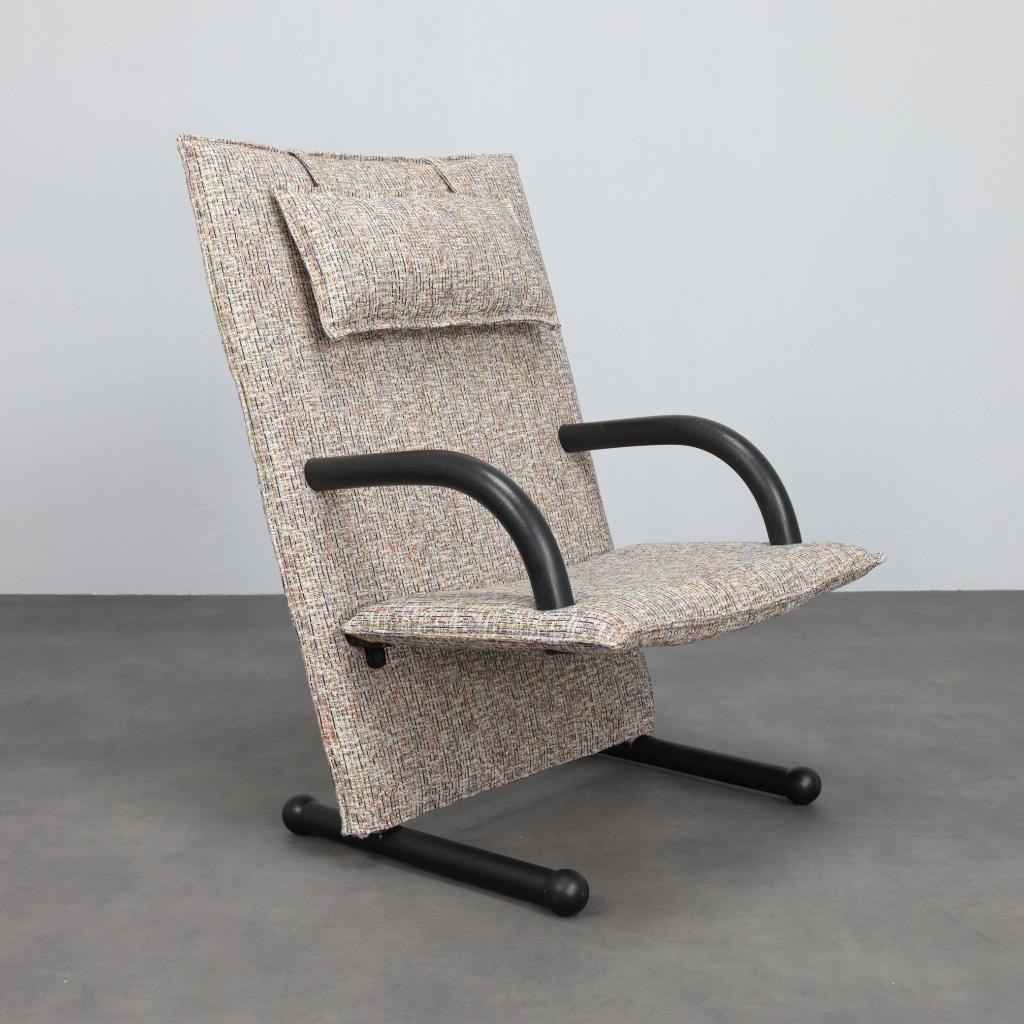 Design Fauteuil T-Line Burkhard Vogtherr Arflex jaren 80, Ophalen, Gebruikt, 75 tot 100 cm, Stof