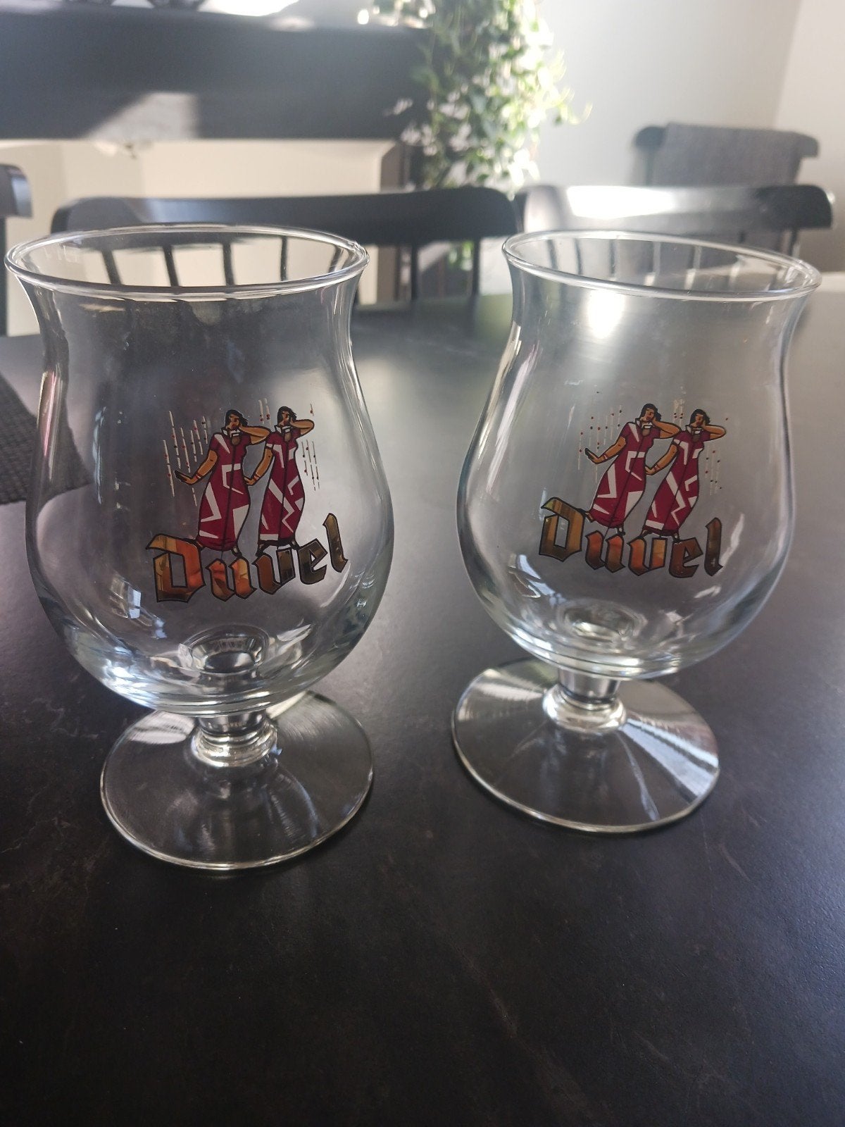Set van 2 Duvel bierglazen - Zo goed als nieuw, Verzamelen, Biermerken, Ophalen of Verzenden, Zo goed als nieuw