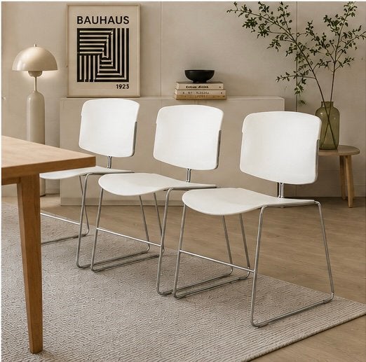 Set van 3 Max Stacker stapelbare design stoelen, Ophalen, Gebruikt