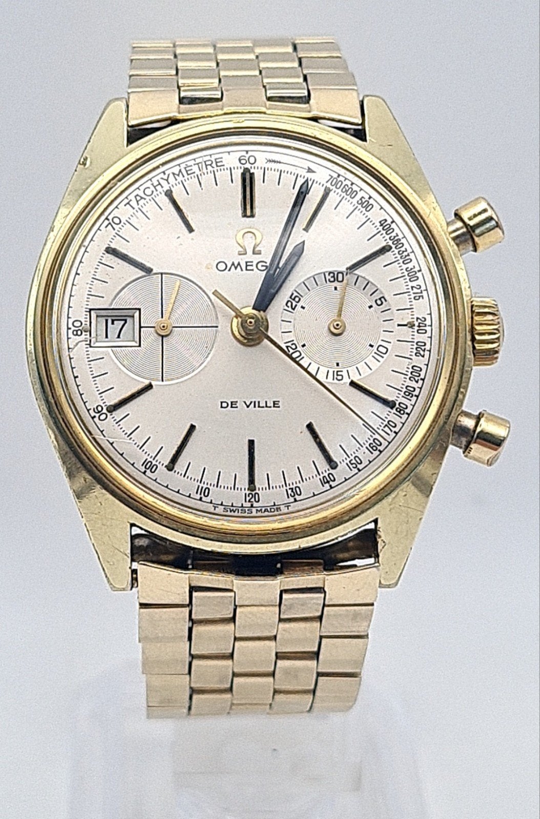 Omega De Ville cal 930 uit 1969, Ophalen of Verzenden, Leer, Overige merken