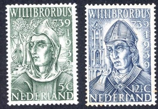Willibrordus, NVPH 323-324, ongebruikt, Ophalen of Verzenden, T/m 1940, Postfris