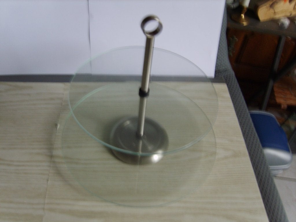 Glazen etagere, Demontabel, Etagère, Glas, Ophalen of Verzenden