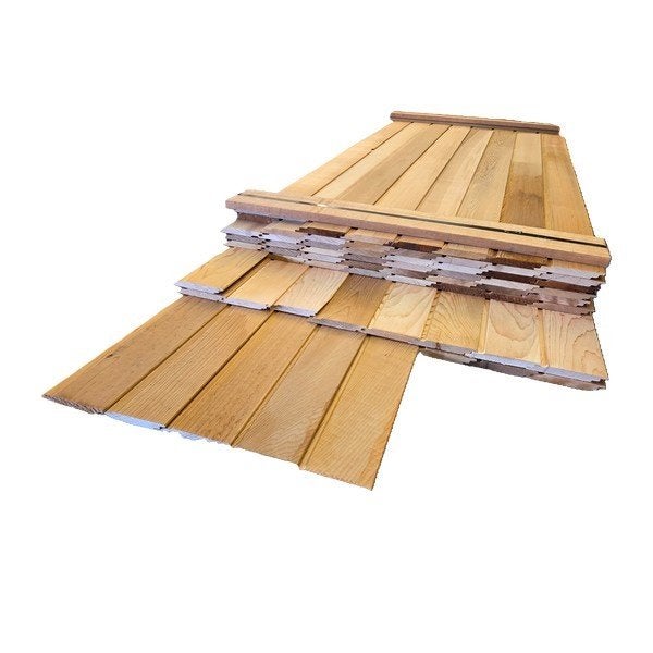 17 m2 Dubbel halfhouts rabat - Red Cedar - nr: HP40, Ophalen, Nieuw, 180 tot 250 cm, Planken