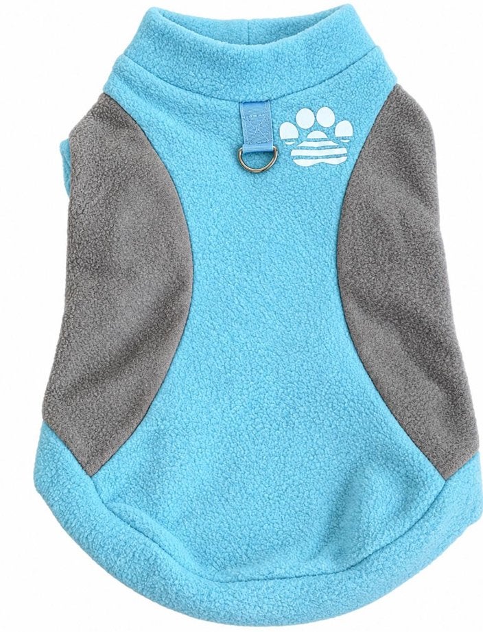 Fleece HondenTrui Blauw & Grijs – Met D-Ring, Dieren en Toebehoren, Ophalen of Verzenden, Nieuw, Hondentrui