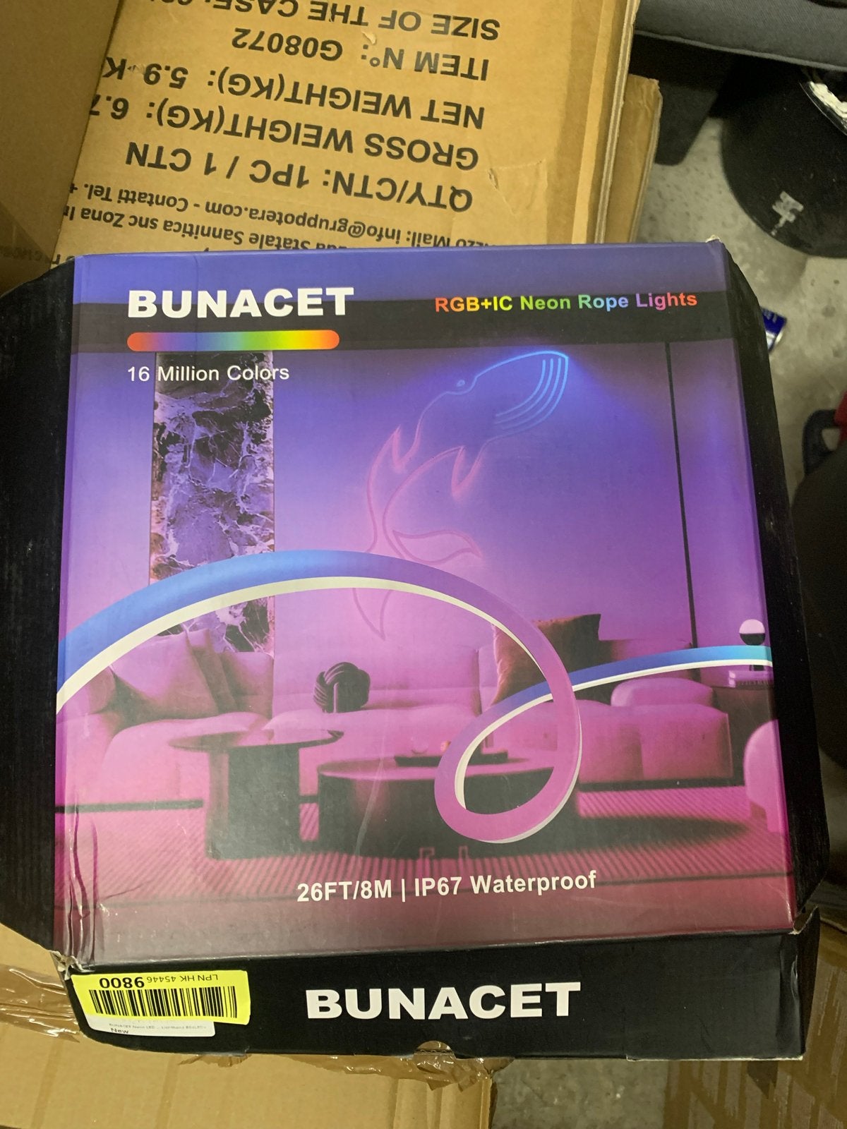Bunacet RGB+IC Neon Touwverlichting - 8M, 16 Miljoen Kleuren, Overige merken, Met afstandsbediening, Meerkleurig, Nieuw