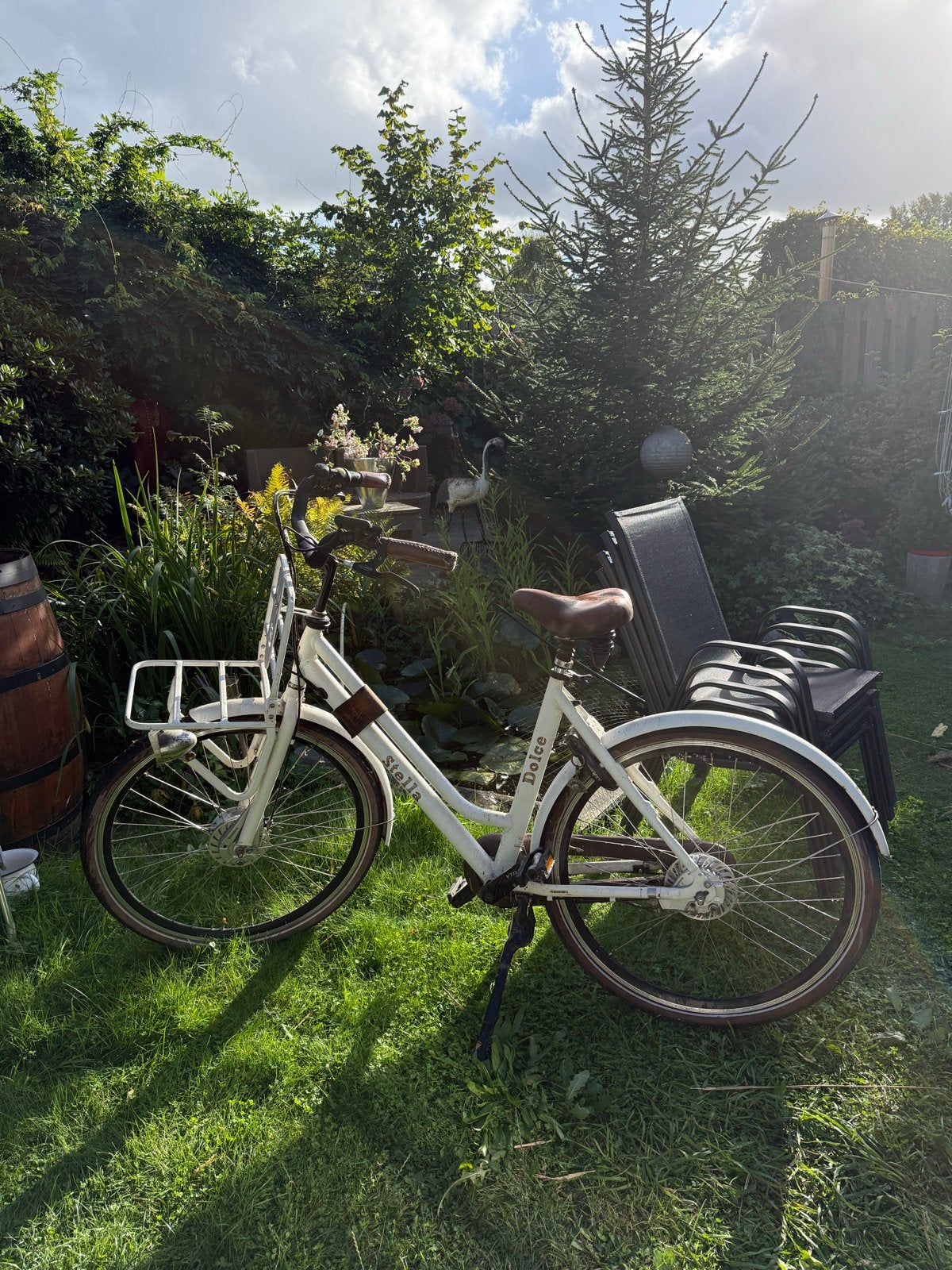 Stella Dolce Damesfiets met voordrager, Gebruikt, Velgrem, Versnellingen, 50 tot 53 cm