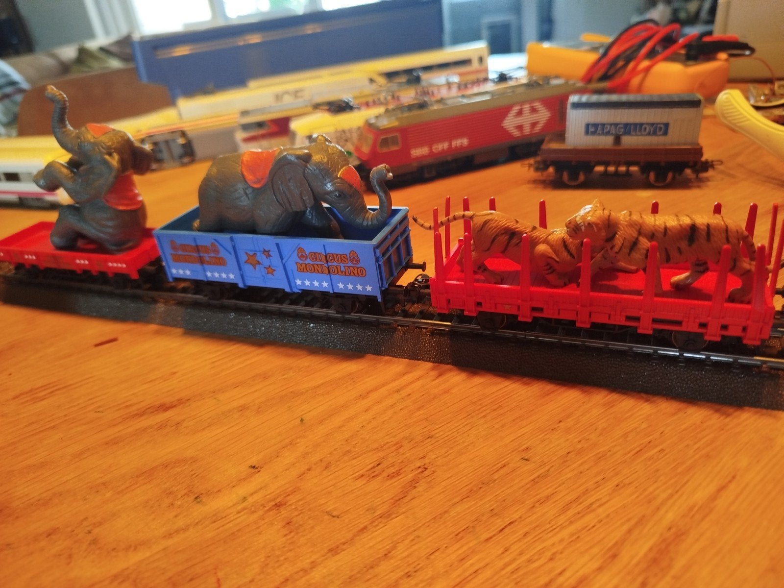 Märklin Circus Trein Wagons met Dieren, Gelijkstroom of Wisselstroom, Wagon, Ophalen of Verzenden, Zo goed als nieuw