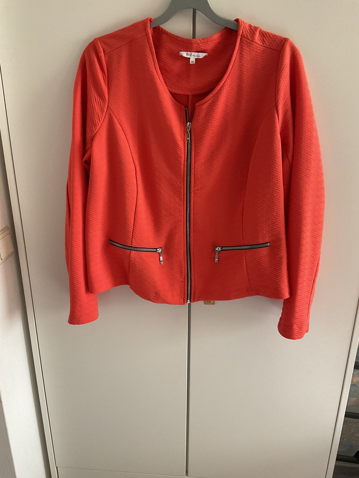 Z.g.a.n. oranje blazer. MSmode. Maat 48., Ophalen of Verzenden, Zo goed als nieuw, Maat 46/48 (XL) of groter, Oranje
