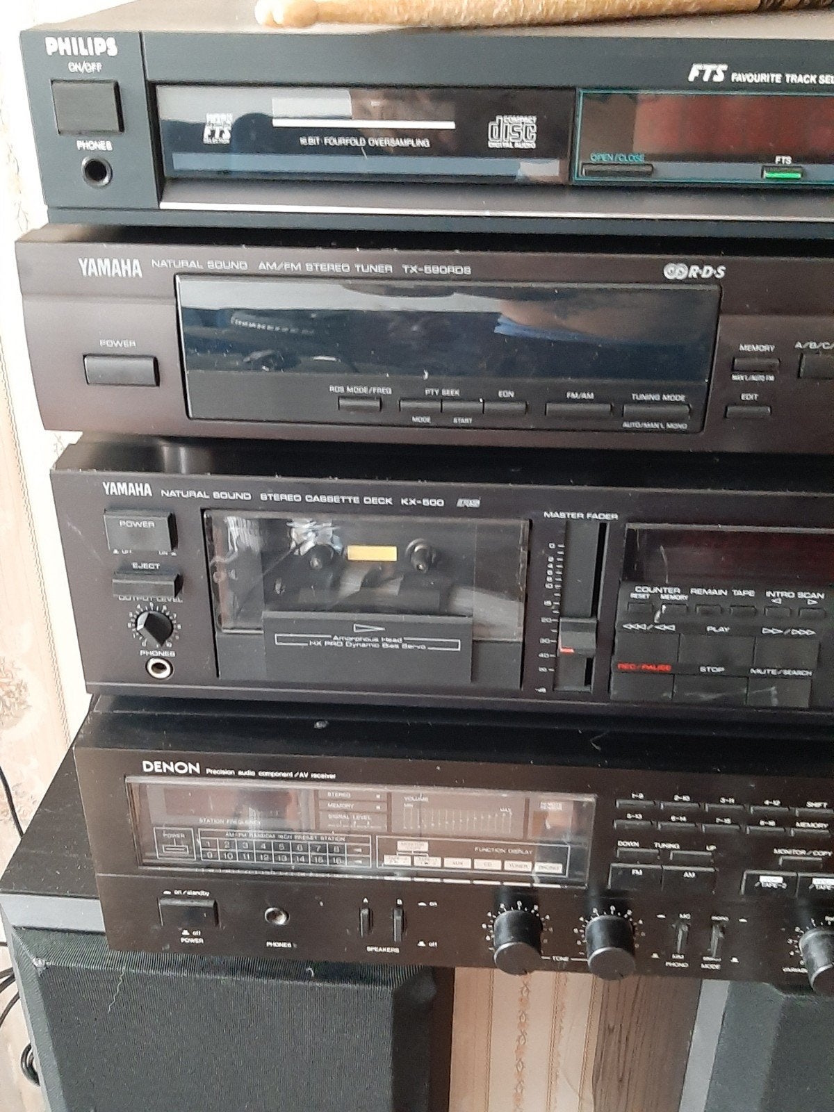 Vintage Hifi Set: Philips, Yamaha, Denon - Losse Componenten, Ophalen of Verzenden