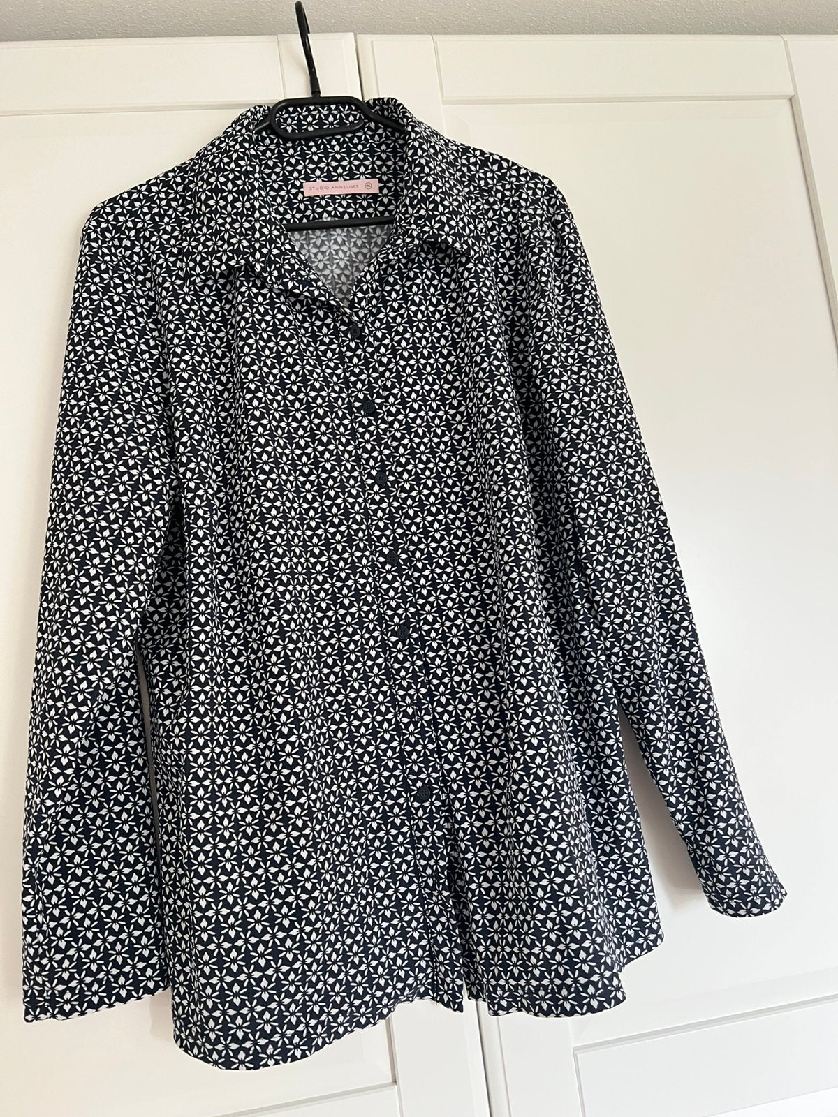 Studio anneloes poppy flower shirt  XXL donkerblauw/wit, Blauw, Maat 46/48 (XL) of groter, Ophalen of Verzenden, Zo goed als nieuw