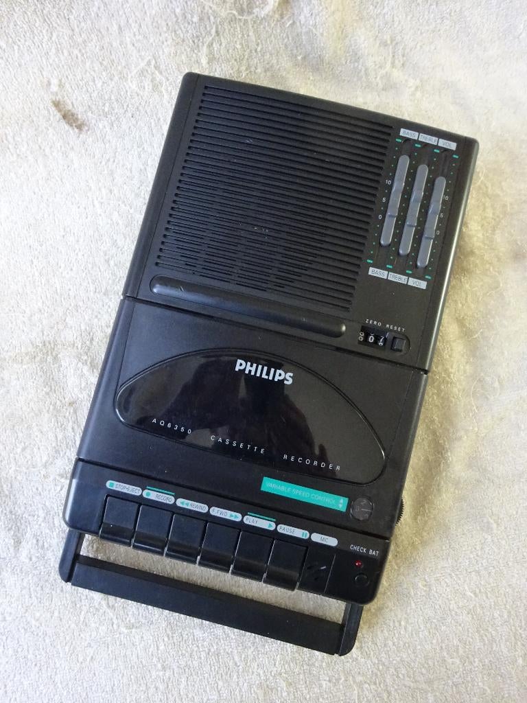 Philips AQ6350 cassetterecorder defect voor onderdelen, Audio, Tv en Foto, Cassettedecks, Ophalen of Verzenden, Enkel, Philips