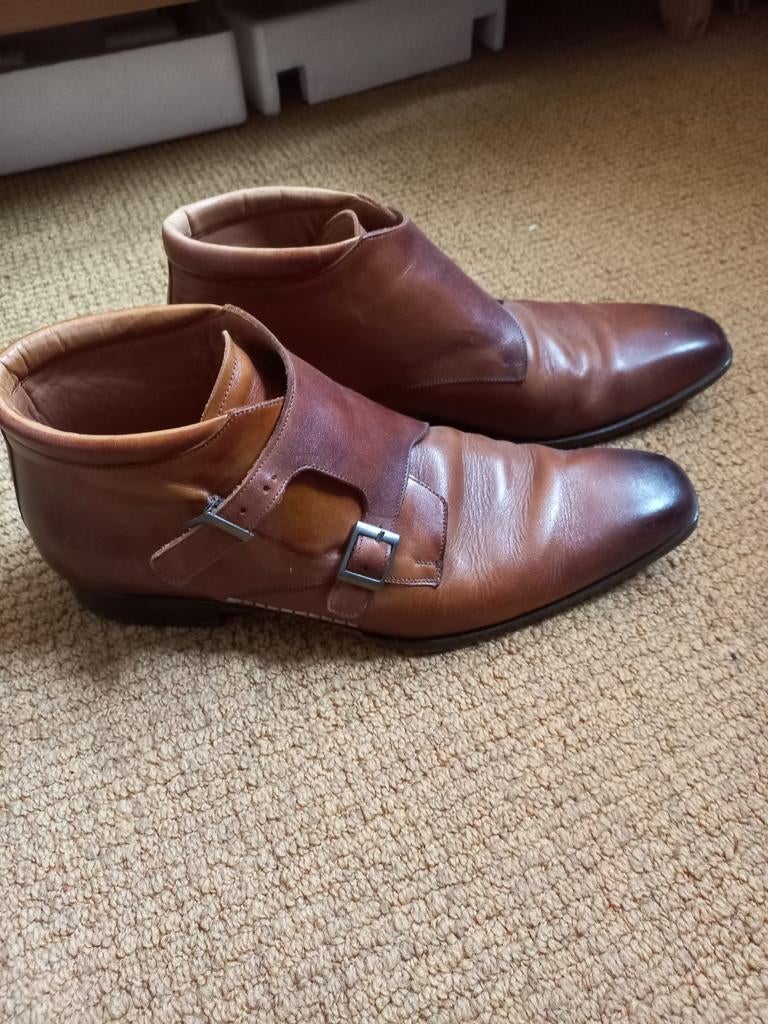 Te koop Messa di due herenschoenen 41, Bruin, Ophalen of Verzenden, Gespschoenen, Gedragen