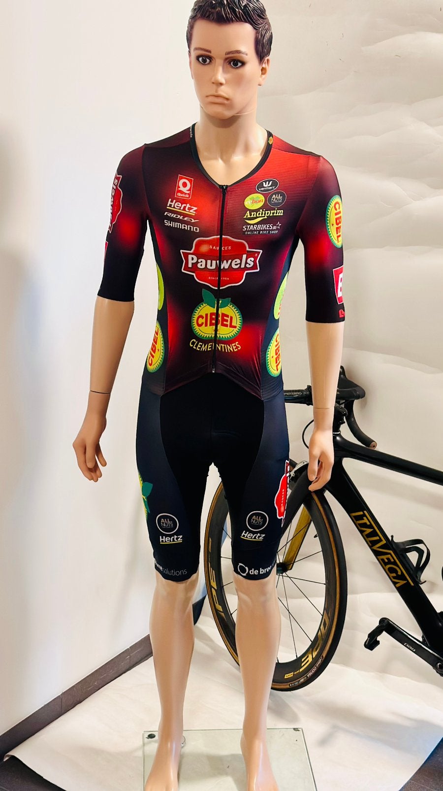 Wielrenkleding wielrenpak snelpak speedsuit maat M Vermarc, Maat 48/50 (M), Ophalen of Verzenden, Zo goed als nieuw, Hardlopen of Fietsen