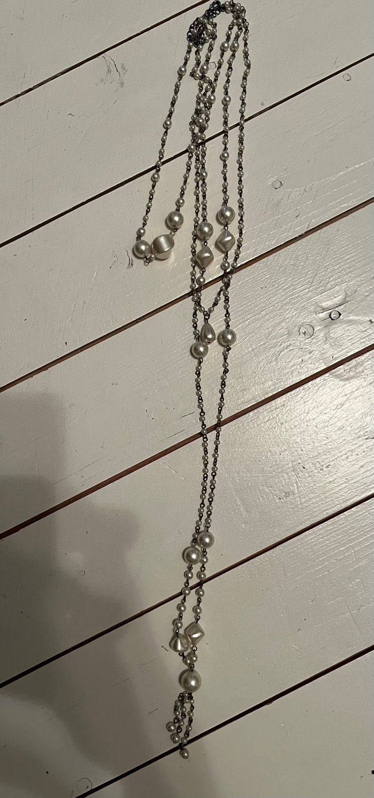 Mooie dubellaagse parelketting., Ophalen of Verzenden, Zo goed als nieuw