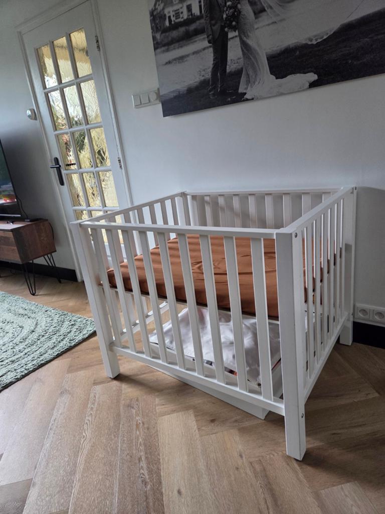 Gebruikte Bopita Box met Matras en Ikea Onderschuiflade, Ophalen of Verzenden, Gebruikt, Rechthoekig, Lade