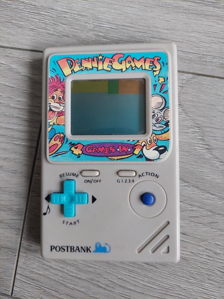 Pennie games Postbank ING handheld spelcomputer console, Computers en Software, Vintage Computers, Ophalen of Verzenden
