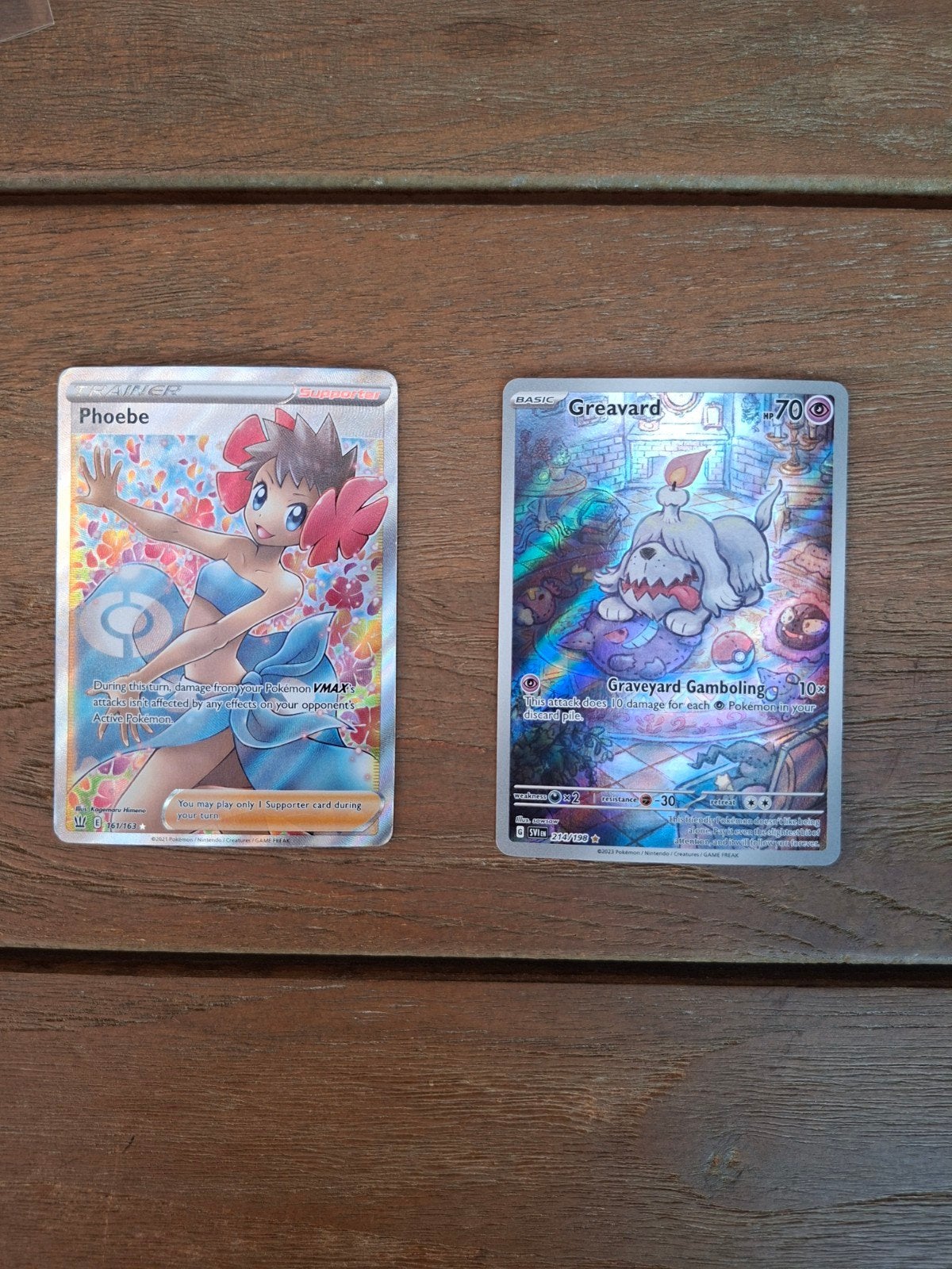 Fullart pokemonkaarten - Phoebe & Greavard, Ophalen of Verzenden, Zo goed als nieuw, Meerdere kaarten, Foil