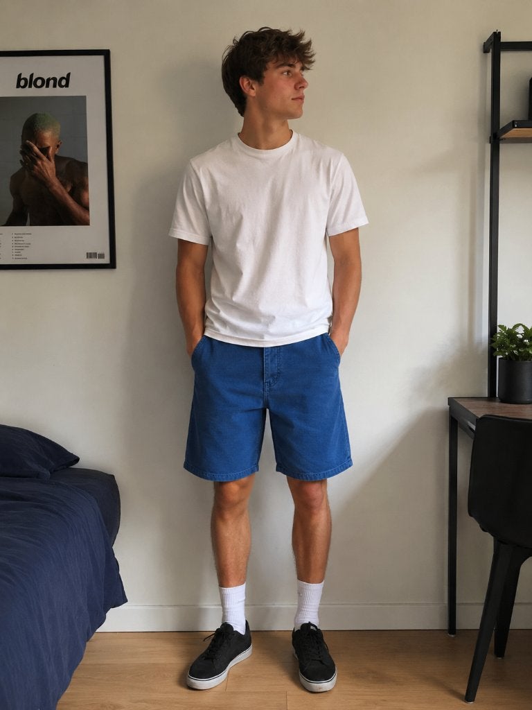 HEREN - JONGENS SHORT, Kleding | Heren, Broeken en Pantalons, Onbekend, Blauw, Nieuw, Overige maten