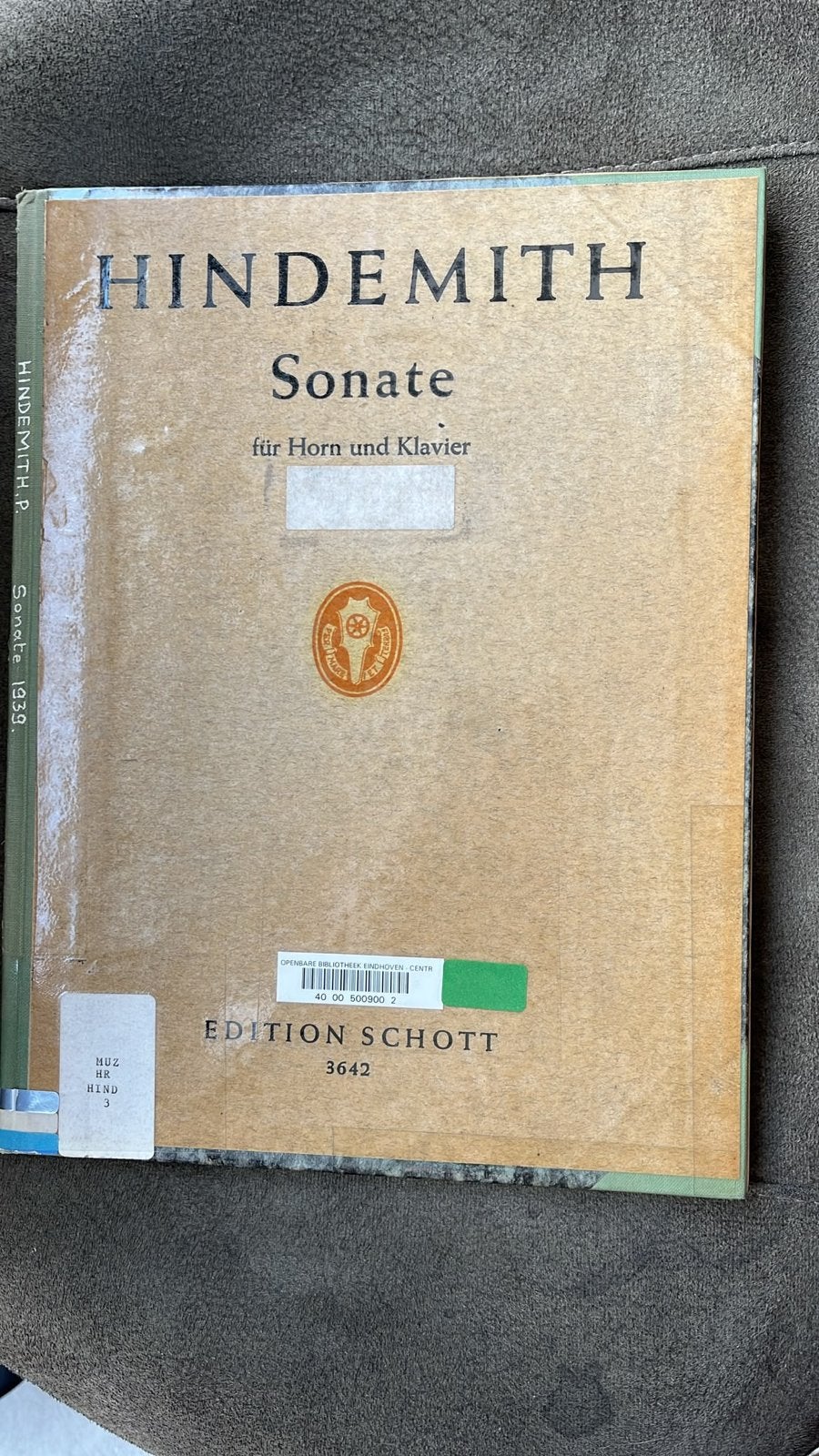 Hindemith Sonate voor Hoorn en Klavier - Bladmuziek, Gebruikt, Klassiek, Ophalen of Verzenden, Artiest of Componist