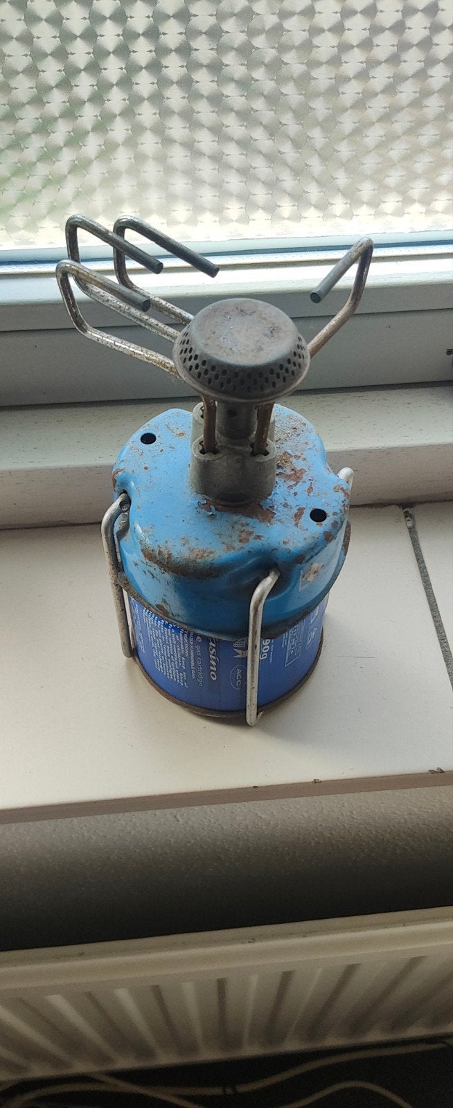 Compacte gasbrander voor koken onderweg, Ophalen of Verzenden, Gebruikt