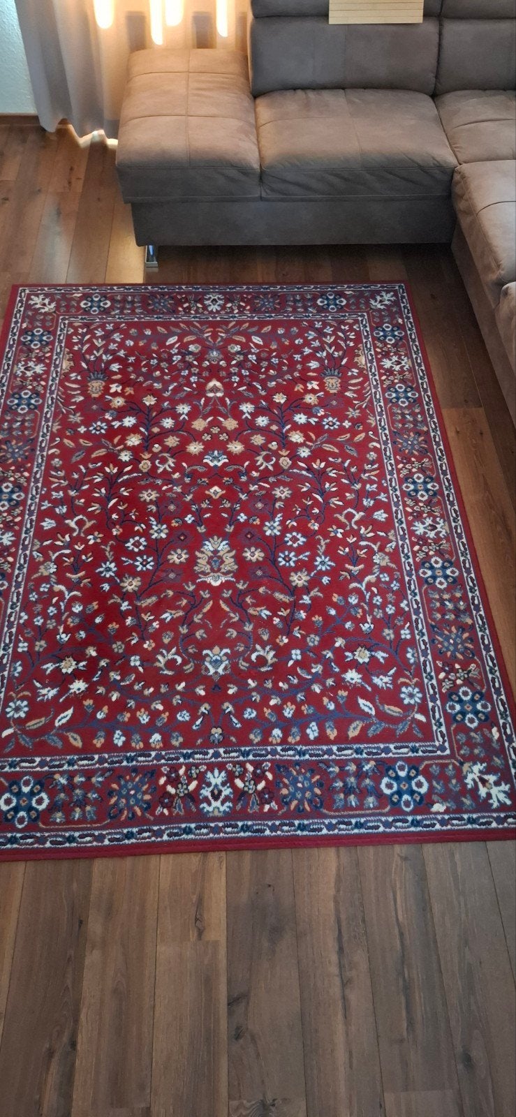 Klassiek rood vloerkleed 228x160 cm, Ophalen, Gebruikt, Klassiek, Oosters, Traditioneel, 150 tot 200 cm