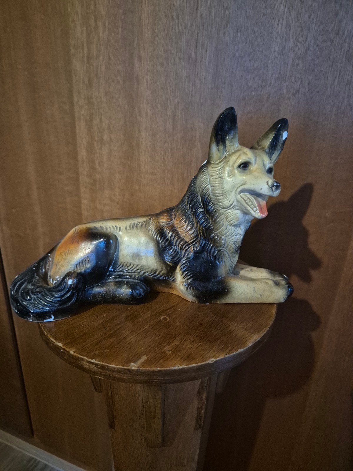 Vintage Duitse Herder beeld - Keramiek, Antiek en Kunst, Ophalen of Verzenden
