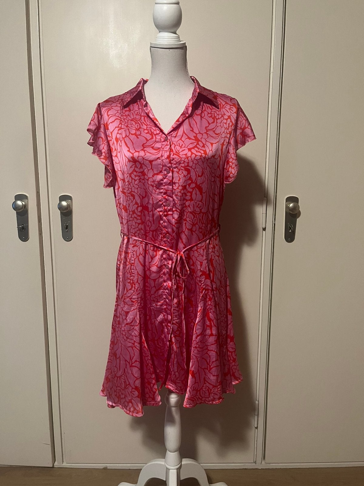 Jurk roze maat L JS millenium, Kleding | Dames, Jurken, Maat 38/40 (M), Ophalen of Verzenden, Zo goed als nieuw, Roze