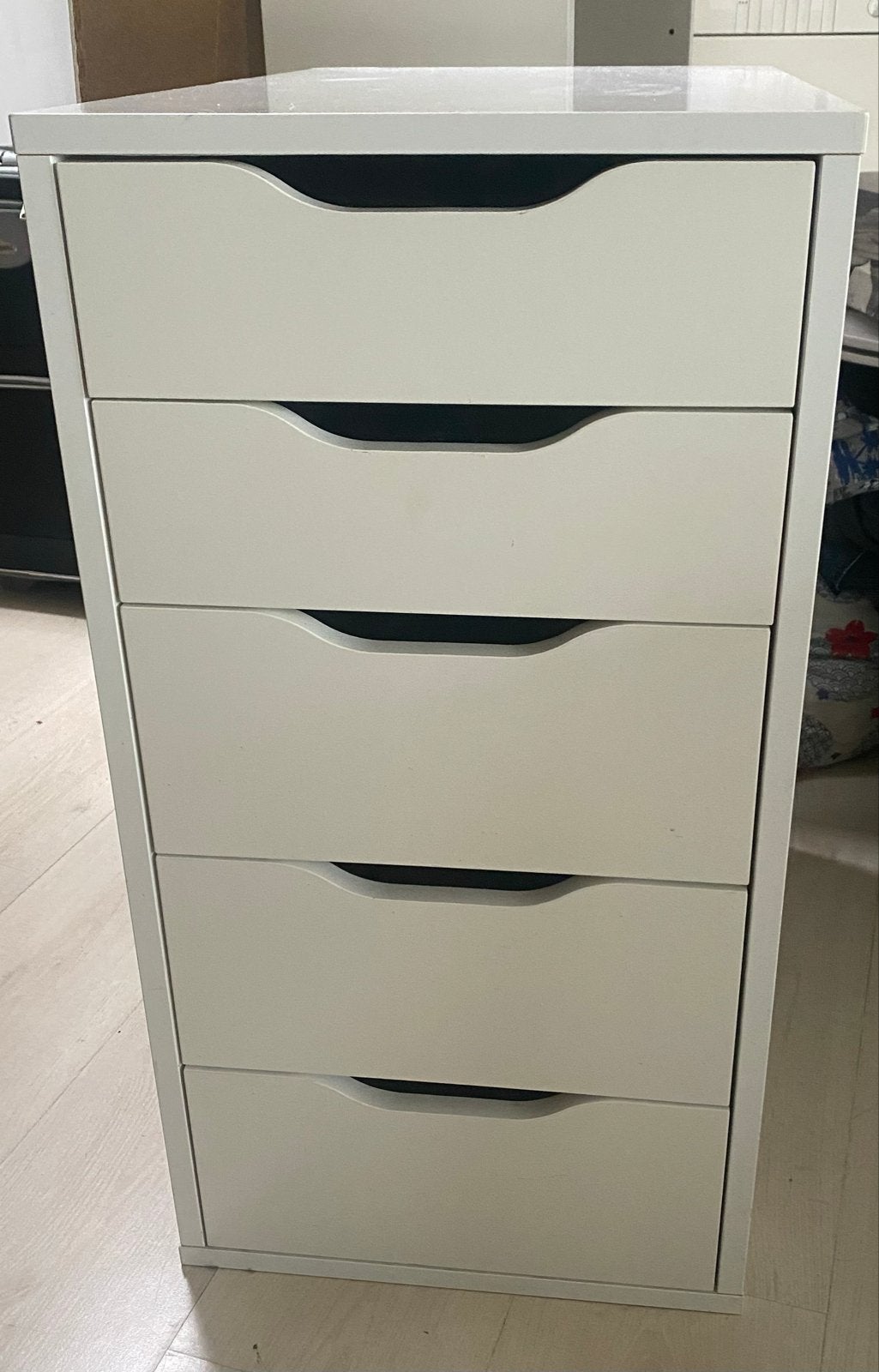 IKEA Alex Ladekast Wit met 5 Lades, 5 laden of meer, Ophalen, Gebruikt