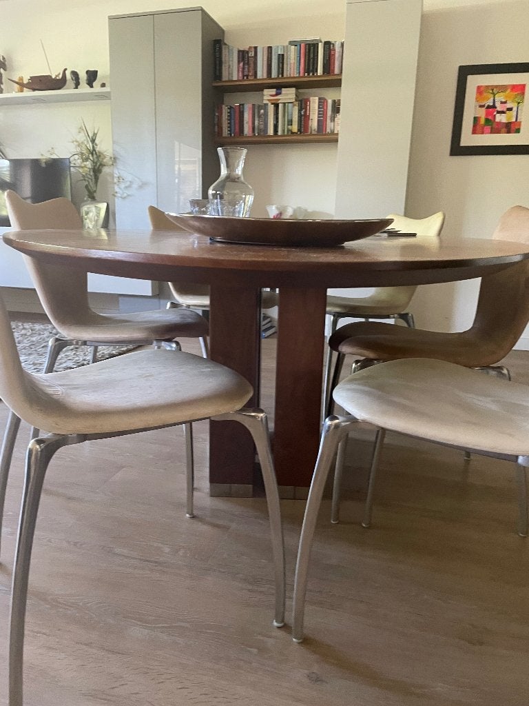 Bert Plantagie Ovaal notenhouten tafel, Huis en Inrichting, Tafels | Eettafels, Ophalen, Gebruikt, 100 tot 150 cm, 200 cm of meer