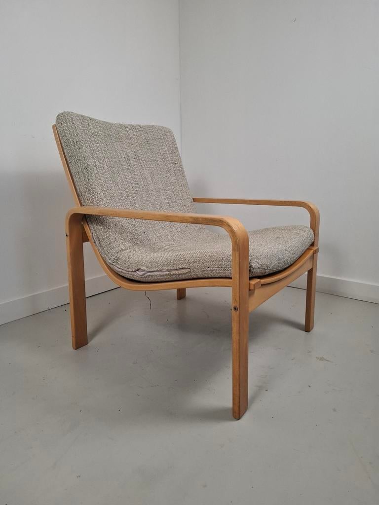 Vintage fauteuil Scandinavische stoel, Huis en Inrichting, Fauteuils, Ophalen of Verzenden, Gebruikt, Minder dan 75 cm, 50 tot 75 cm