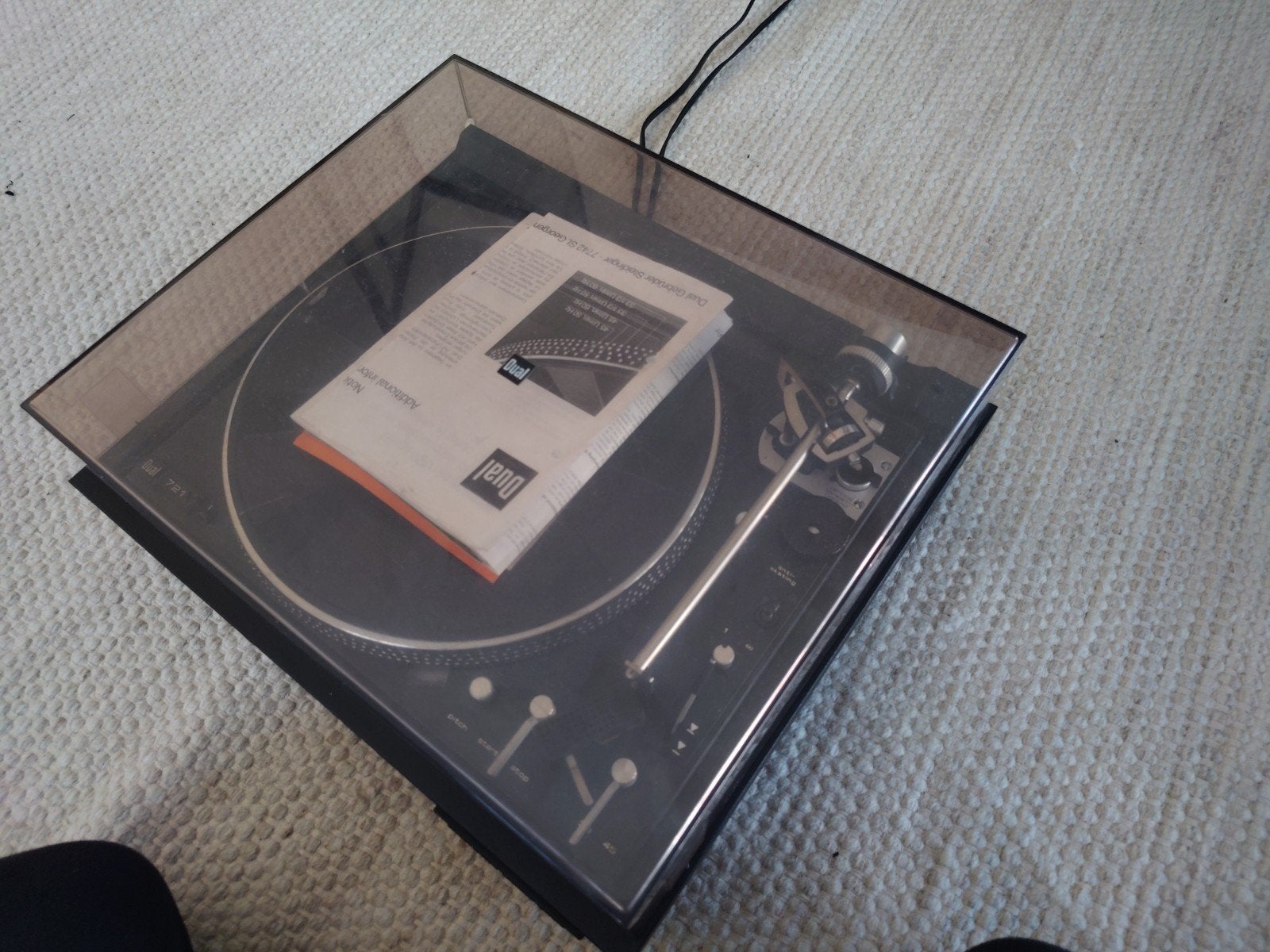 Dual 721 Direct Drive Platenspeler met Shure V-15 Type III, Audio, Tv en Foto, Platenspelers, Ophalen, Gebruikt, Automatisch, Platenspeler