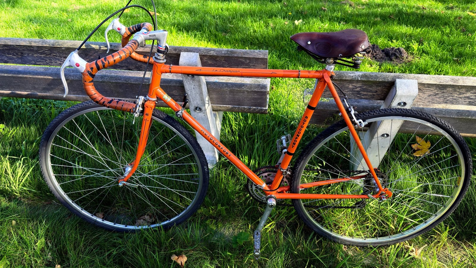 Unieke vintage Motoconfort Le Champion racefiets (jaren '70), Fietsen en Brommers, Gebruikt, Staal, 53 tot 57 cm, Ophalen