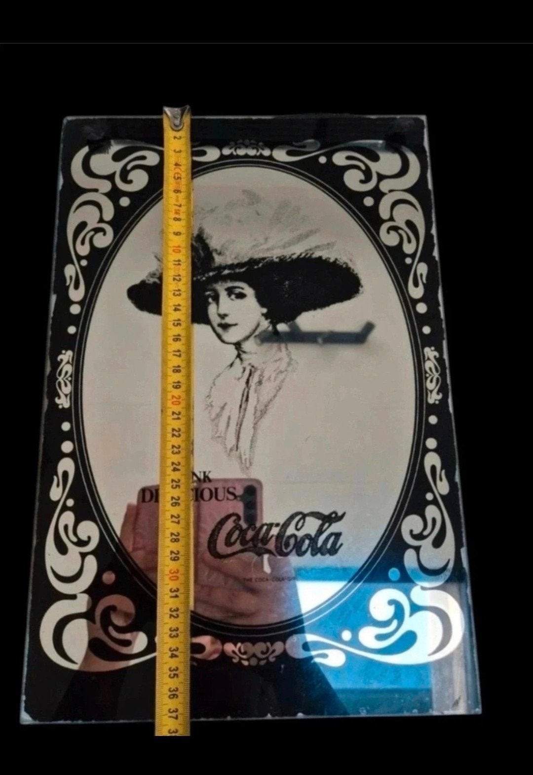Vintage Coca-Cola Reclamebord - Drink Delicious, Verzamelen, Ophalen of Verzenden, Gebruikt, Reclamebord