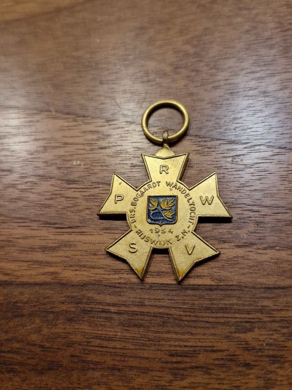131 unieke Dr. Boogaardt Wandeltocht Medaille 1954 Rijswijk, Ophalen of Verzenden, Gebruikt