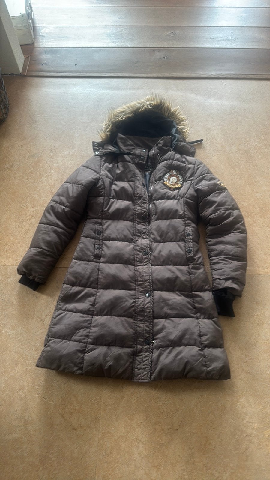 HV polo winterjas maat L, Ophalen of Verzenden, Zo goed als nieuw, Maat 38/40 (M), Blauw