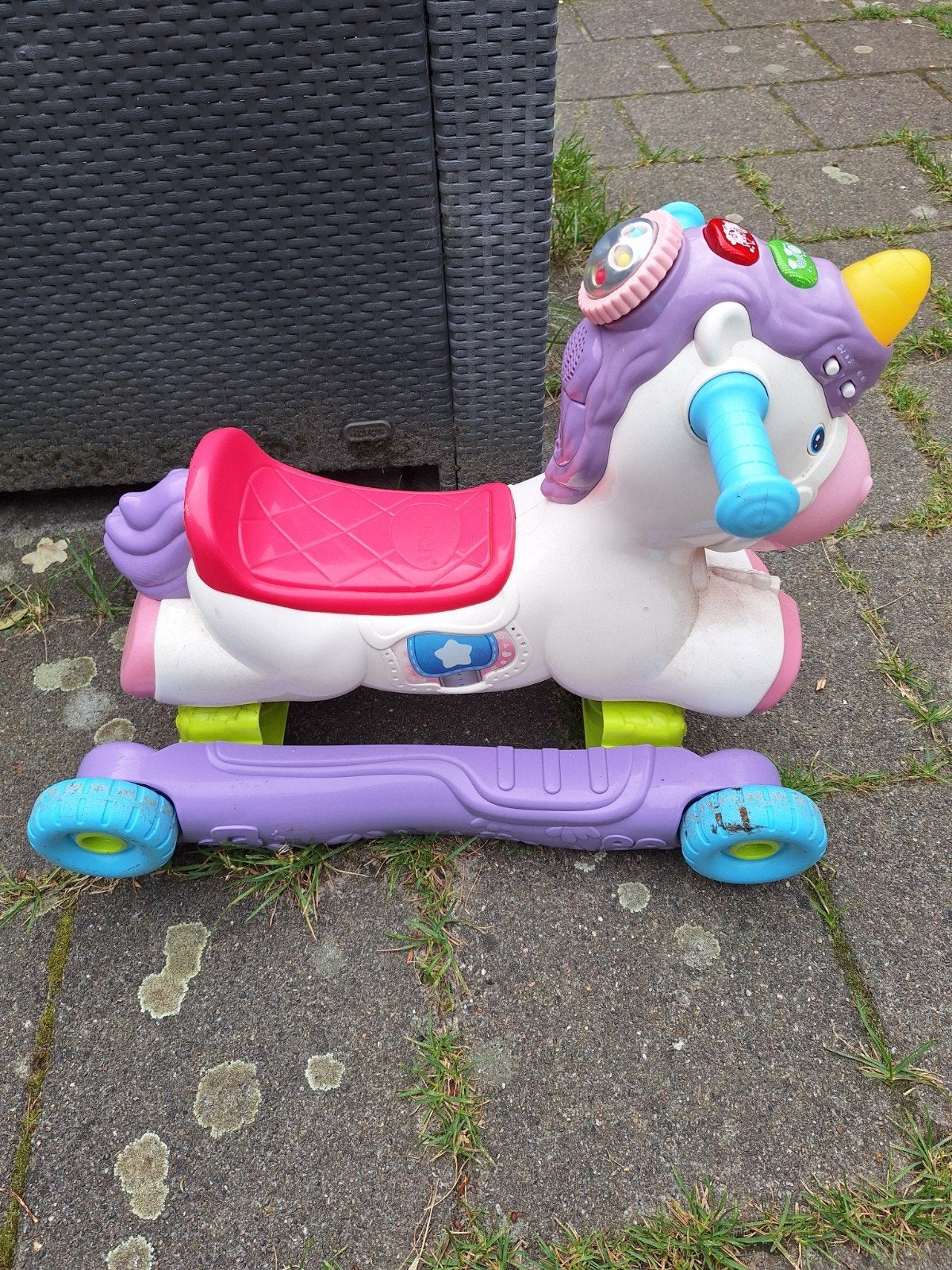 Hobbelpaard en Looppaard 2-in-1 met Muziek, Ophalen
