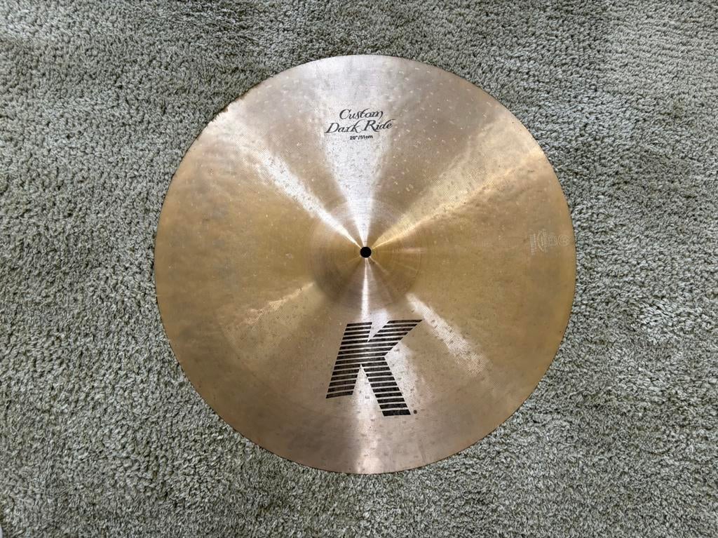 zildjian k custom dark ride 20 inch - als nieuw, Muziek en Instrumenten, Drumstellen en Slagwerk, Ophalen of Verzenden, Zo goed als nieuw