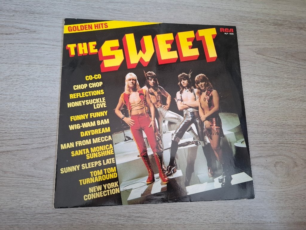 LP The Sweet – Golden Hits. (1982), Gebruikt, Ophalen of Verzenden, Beschermende buitenhoes, 12 inch