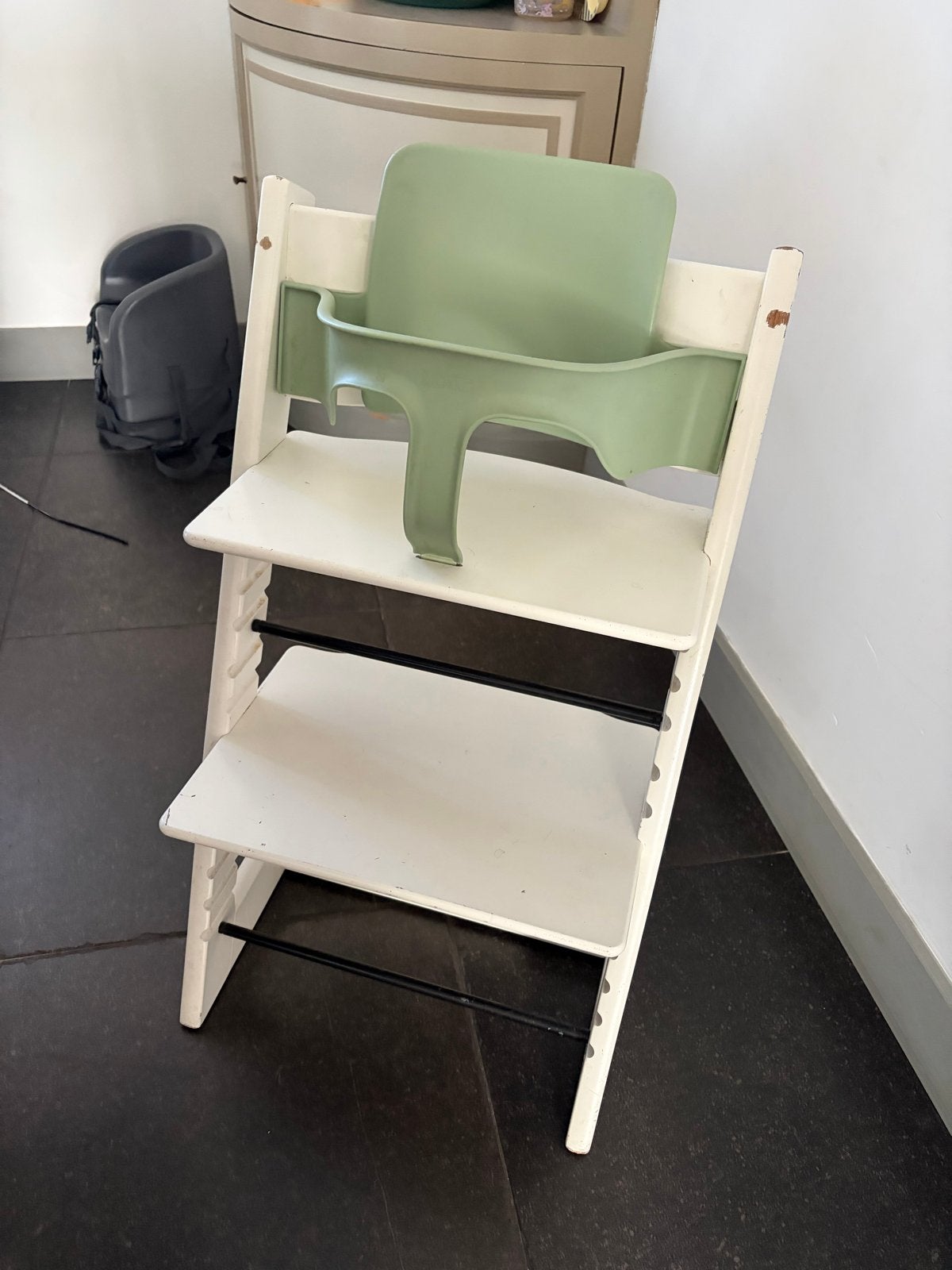 Stokke Tripp Trapp meegroeistoel met babyset, Ophalen, Gebruikt, Meegroeistoel, Aanschuifbaar